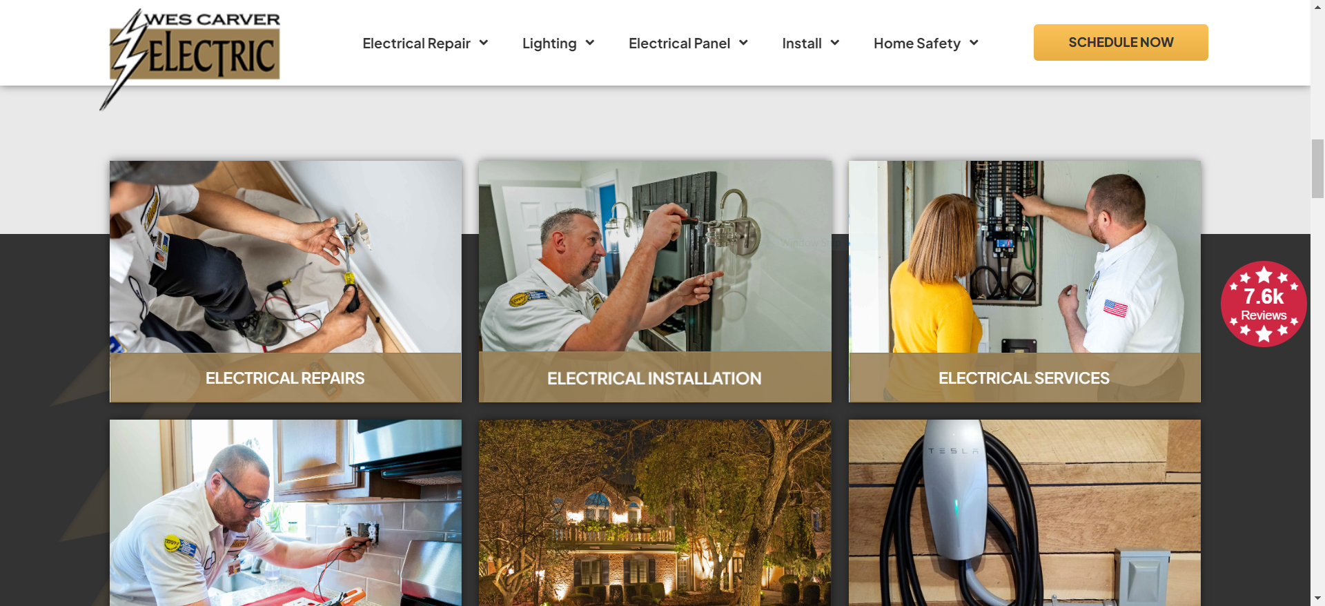 Wes Carver Electric: site design